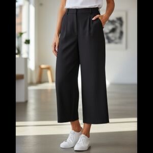 Joie Black Wide Leg Stretchy Pants High Waist Flowing Design 14